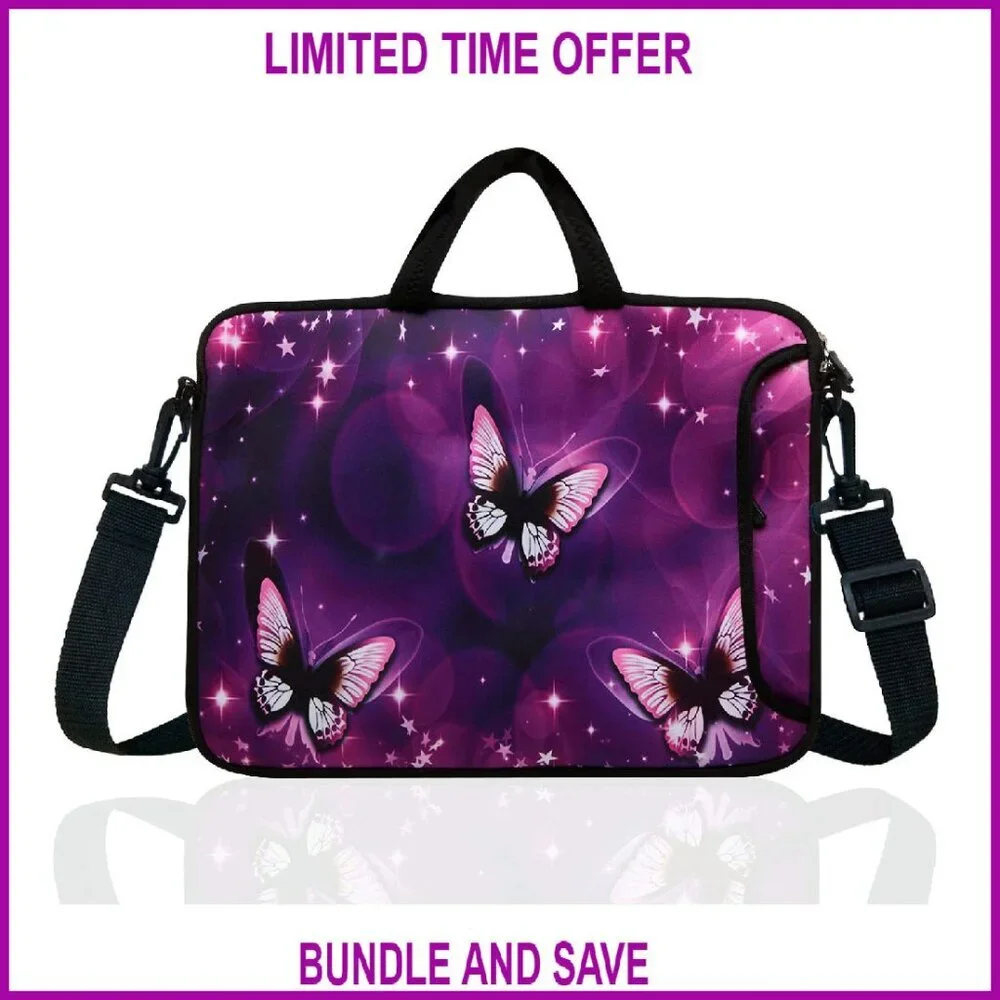 15.6-Inch Neoprene Laptop Messenger Bag with Adjustable Strap